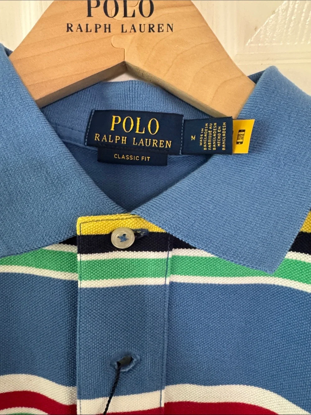 Polo by Ralph Lauren Men’s Multicolor Stripe Pique/Mesh Shirt